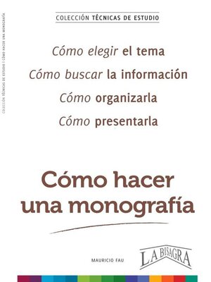 cover image of Cómo Hacer una Monografía